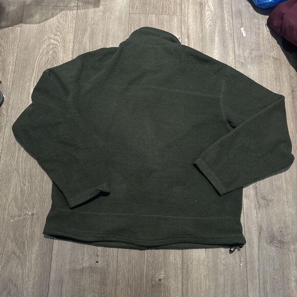 Cabela's Mens Fleece Jacket Full Zip Mock Neck Pockets Sweater Green 2XL - Picture 4 of 5